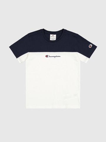 Champion Shirt in Creme/ Dunkelblau