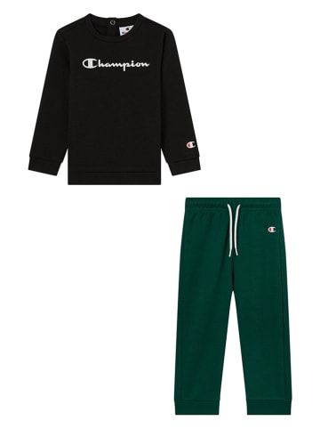 Champion 2-delige outfit zwart/groen