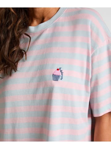 Hunkemöller Nachthemd in Hellblau/ Rosa