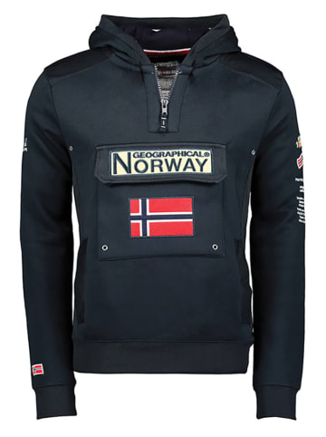 Geographical Norway Hoodie "Gymclass" donkerblauw