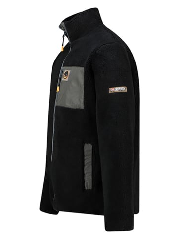 Geographical Norway Kurtka polarowa "Urock" w kolorze czarno-szarym