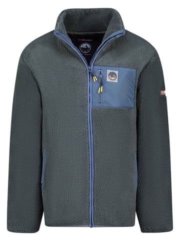 Geographical Norway Fleece vest "Urock" antraciet/blauw