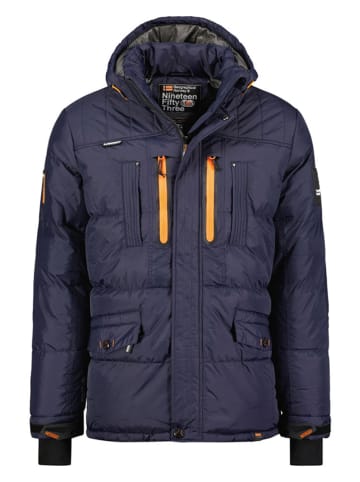 Geographical Norway Doorgestikte jas "Basilboli" donkerblauw