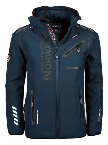 Geographical Norway Kurtka softshellowa "Royaute" w kolorze granatowym