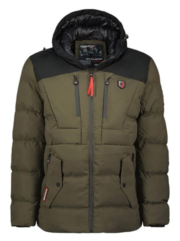 Geographical Norway Steppjacke "Cachot" in Khaki/ Schwarz