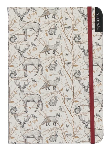 ars edition Notizbuch "Waldtiere" in Creme - A5