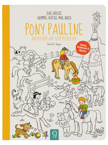 klein & groß Verlag Mal- und Rätselbuch "Pony Pauline - Abenteuer auf dem Pferdehof"