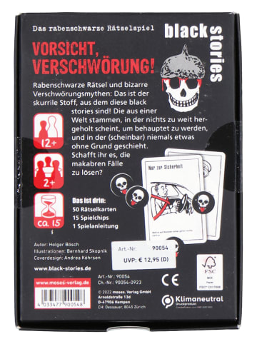 moses. black stories "Vorsicht, Verschwörung!" - ab 12 Jahren