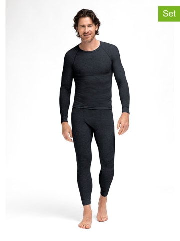 Maier Sports 2tlg. Skiunterwäsche-Set "Adrian" in Anthrazit