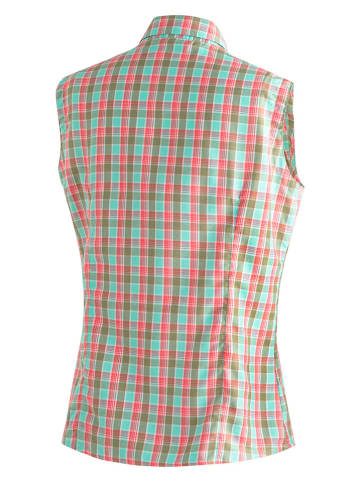 Maier Sports Funktionshemd "Paloma" in Türkis/ Rot/ Khaki