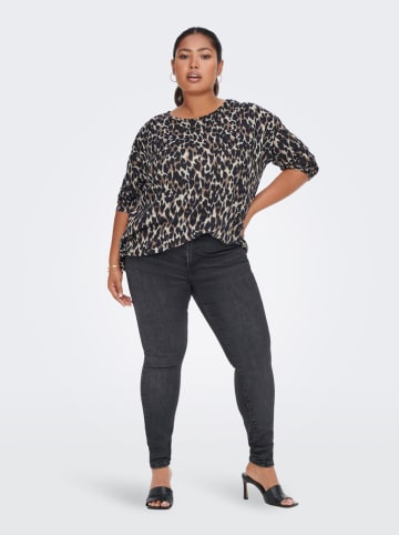 ONLY Carmakoma Bluzka w kolorze czarno-brązowym