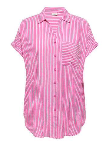 ONLY Carmakoma Hemd "Penna" in Rosa