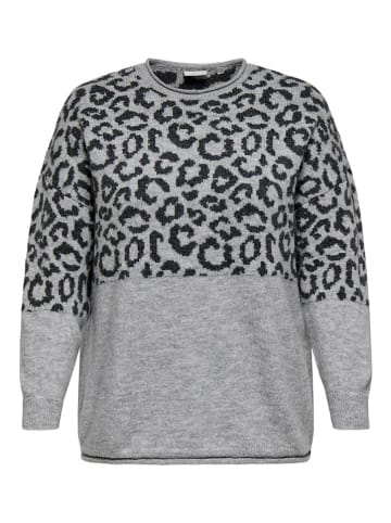 ONLY Carmakoma Sweter w kolorze szarym