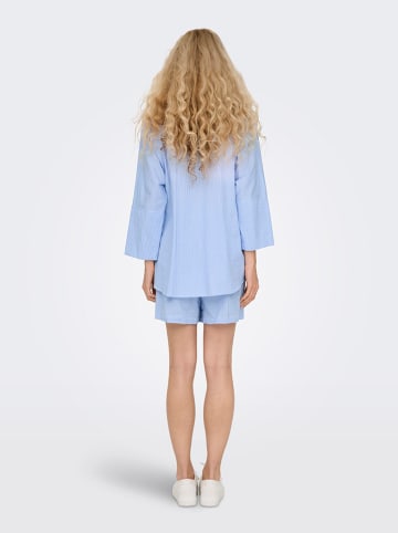 ONLY Bluse in Hellblau/ Weiß