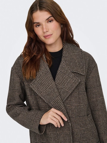 ONLY Übergangsmantel in Schwarz/ Beige