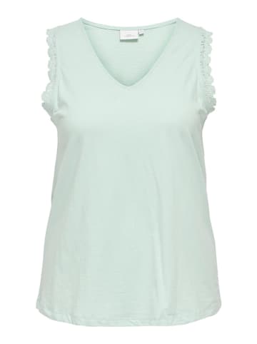 ONLY Carmakoma Top "Lila" in Türkis