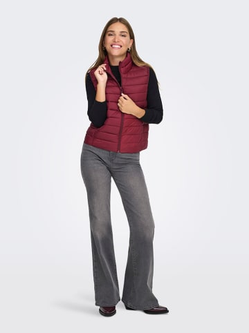 ONLY Doorgestikte bodywarmer bordeaux