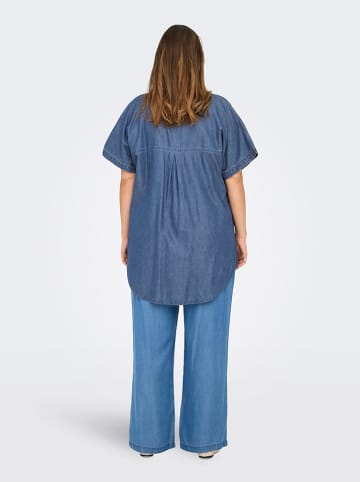 ONLY Carmakoma Hemd "Penna" in Blau
