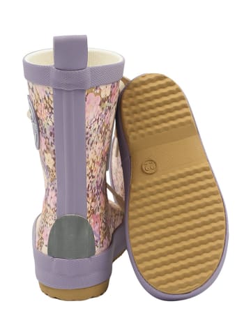 mikk-line Gummistiefel in Lila/ Creme