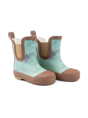 mikk-line Gummistiefel in Hellblau/ Hellbraun