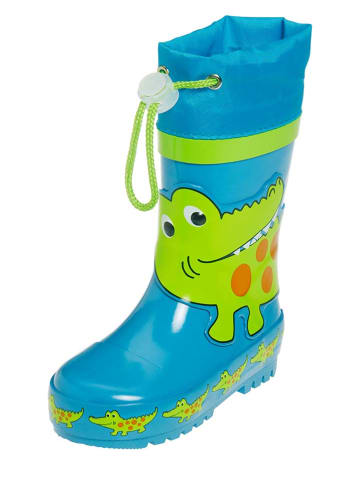 Playshoes Gummistiefel in Türkis/ Grün