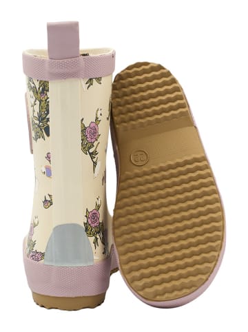 mikk-line Gummistiefel in Lila/ Creme