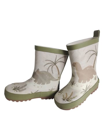 MaxiMo Gummistiefel "Dinosaurier" in Khaki/Beige