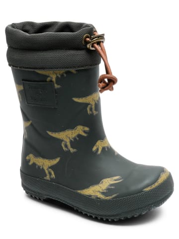 bisgaard Gummistiefel "Dinos" in Dunkelgrün