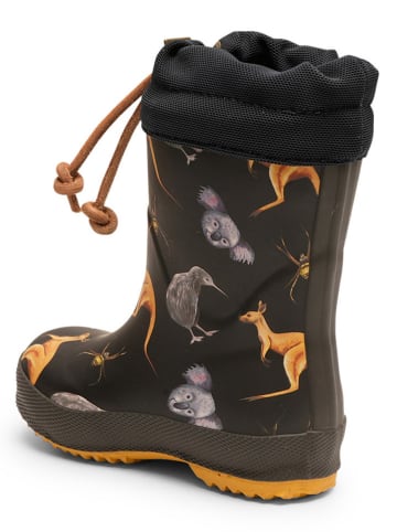 bisgaard Gummistiefel in Schwarz/ Orange