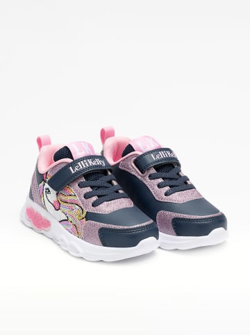 Lelli Kelly Sneakersy "Christina" w kolorze granatowo-jasnoróżowym