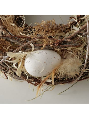 Boltze Tafelkrans "Pascua" bruin/wit - (B)25 x (H)7,5 cm