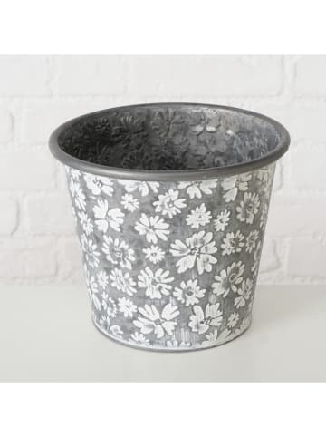 Boltze 2er-Set: Übertöpfe "Polly" in Silber/ Weiß