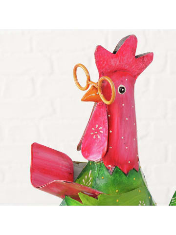 Boltze Kantenhocker "Bruni" in Pink/ Grün - (H)45 cm