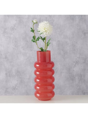 Boltze Vaas ''Ribbo'' rood - (H)35 x Ø 15 cm
