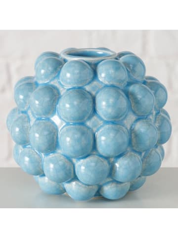 Boltze Vaas "Morten" lichtblauw - (H)10 x Ø 13 cm