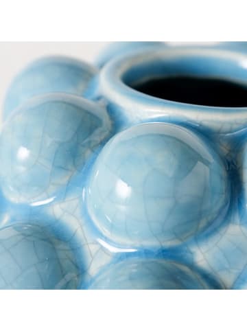 Boltze Vase "Morten" in Hellblau - (H)10 x Ø 13 cm