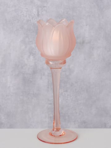 Boltze Świecznik "Tully" w kolorze jasnoróżowym - wys. 22 cm
