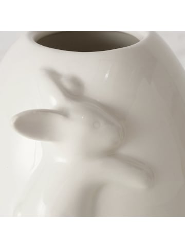 Boltze Vaas "Fanny" wit - (B)17,5 x (H)14,5 x (T)15 cm