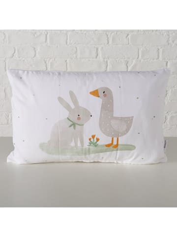 Boltze Kussen "Cleo" wit/beige - (L)50 x (B)30 cm