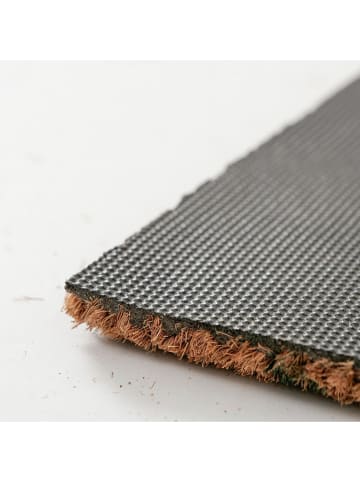 Boltze Kokos-deurmat "Meadow" lichtbruin/zwart/wit - (L)60 x (B)40 cm