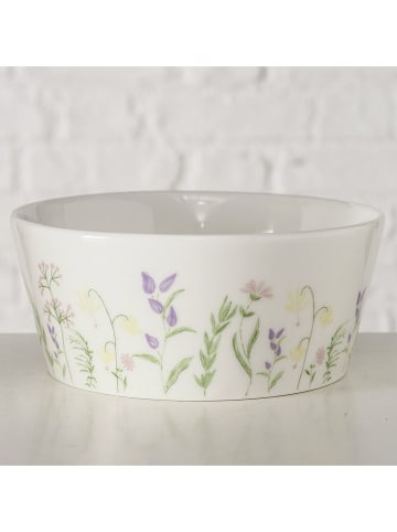Boltze Miska "Blossom" w kolorze biało-zielono-fioletowym na musli - 500 ml