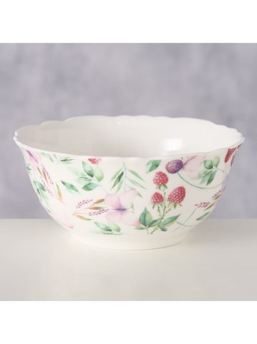 Boltze Miska "Fantasy" w kolorze biało-jasnoróżowo-zielonym na musli - 450 ml