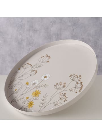 Boltze Dienblad "Meadow" beige/geel - Ø 40 cm