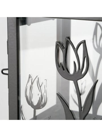 Boltze Laterne "Carina" in Schwarz - (B)12 x (H)18,5 cm