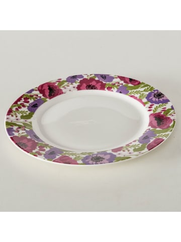 Boltze Dessertbord "Anouk" wit/paars - Ø 20,5 cm