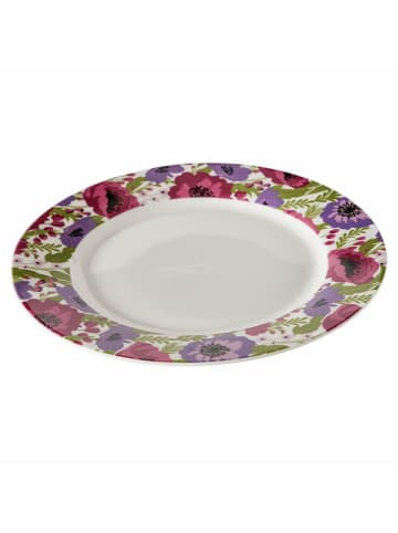 Boltze Dessertbord "Anouk" wit/paars - Ø 20,5 cm
