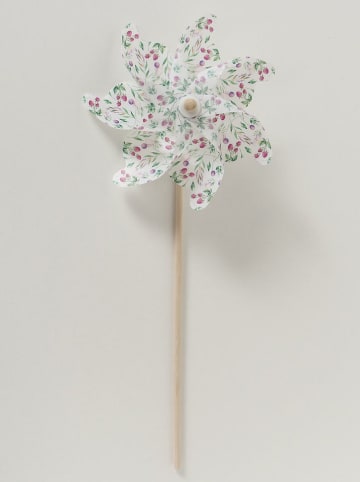Boltze Windrad "Fantasy" wit/lichtroze - (H)72 cm