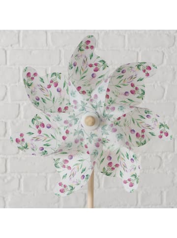 Boltze Wiatrak "Fantasy" w kolorze biało-jasnoróżowym - wys. 72 cm