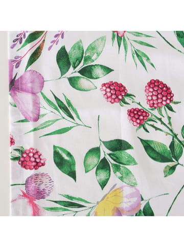 Boltze Tafelloper "Fantasy" wit/PInk/groen - (L)140 x (B)40 cm