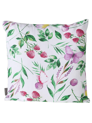 Boltze Kissen "Fantasy" in Weiß/ Grün/ Pink - (L)45 x (B)45 cm